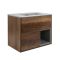 Milano Bexley - 812mm Wall Hung Open Shelf Vanity Unit with Elements Basin - Choice of Basin, Finish and LED Light