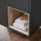 Milano Bexley - 1010mm Wall Hung Open Shelf Vanity Unit with Basin - Choice of Finish and LED Light