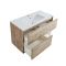 Milano Bexley - 1010mm Wall Hung Open Shelf Vanity Unit with Basin - Choice of Finish and LED Light