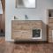 Milano Bexley - 1010mm Wall Hung Open Shelf Vanity Unit with Basin - Choice of Finish and LED Light