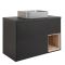Milano Bexley - 1000mm Wall Hung Open Shelf Vanity Unit - Choice of Elements Basin, Finish and LED Light