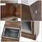 Milano Bexley - 450mm Modern Open Shelf Cloakroom Corner Vanity Unit with Basin - Choice of Finish and LED Light