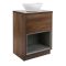 Milano Bexley - 600mm Open Shelf Vanity Unit with Elements Countertop Basin - Choice of Basin, Finish and LED Light