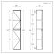Milano Bromley - Waterproof 1500mm Tall Wall Hung Bathroom Storage Cabinet - Choice of Finish