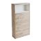 Milano Bexley - 600mm WC Unit with Rivington Back to Wall Toilet - Light Oak