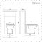 Milano Thornton - Smoke Grey Traditional 500mm WC Unit with Back to Wall Toilet, Cistern and Seat