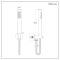 Milano Clarus - Modern Round Hand Shower with Wall Bracket and Integrated Outlet Elbow - Aged Gold