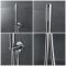Milano Mirage - Modern Round Hand Shower with Wall Bracket and Integrated Outlet Elbow - Chrome