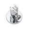 Milano Mirage - Modern Round Integrated Outlet Elbow and Bracket for Hand Showers - Chrome