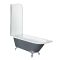 Milano Hest - Stone Grey Traditional Freestanding Corner Shower Bath with Chrome Feet and Screen - 1685mm x 750mm - Left/Right Hand Options