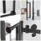 Milano Nero - Black Frameless Sliding Bath Shower Screen