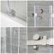 Milano Portland - Chrome Frameless Sliding Bath Shower Screen