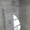 Milano Portland - Chrome Curved Top Bath Shower Screen