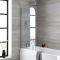 Milano - Curved Top Bath Shower Screen - Choice of Finish