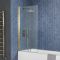 Milano Monet - Antique Brass Bath Shower Screen