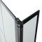 Milano Barq - Black Grid Hinged L Shaped Shower Bath Screen