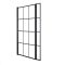 Milano Barq - Black Grid Hinged L Shaped Shower Bath Screen