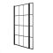 Milano Barq - Black Grid Hinged L Shaped Shower Bath Screen