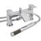 Milano Razor - Modern Deck Mounted Bath Shower Mixer Tap with Hand Shower - Chrome