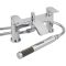 Milano Razor - Modern Deck Mounted Bath Shower Mixer Tap with Hand Shower - Chrome