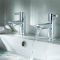 Milano Mirage - Modern Basin Pillar Taps - Chrome