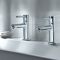 Milano - Modern Bath Pillar Taps - Choice of finish