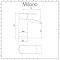 Milano Razor - Modern Basin and Matching Bath Filler Tap Set - Chrome