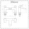 Milano Razor - Modern Basin and Matching Bath Filler Tap Set - Chrome