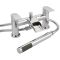 Milano Razor - Modern Deck Mounted Waterfall Bath Shower Mixer Tap with Hand Shower - Chrome