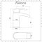 Milano Razor - Modern Waterfall Basin Tap with Matching Bath Mixer Tap and Hand Shower Set - Chrome