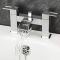 Milano Parade - Modern Deck Mounted Waterfall Bath Shower Mixer Tap with Hand Shower - Chrome