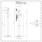 Milano Razor - Modern Freestanding Bath Shower Mixer Tap with Hand Shower - Chrome