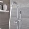 Milano - Modern Round Freestanding Bath Shower Mixer Tap with Hand Shower - Choice of Finish