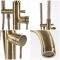 Milano Clarus - Modern Freestanding Bath Shower Mixer Tap with Hand Shower - Aged Gold