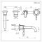 Milano Mirage - Modern Wall Mounted Round Basin Mixer Tap - Chrome