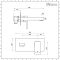 Milano Orno - Modern Wall Mounted Basin Mixer Tap - Gun Metal Grey