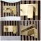 Milano Lyra - Modern Wall Mounted Basin Mixer Tap - Brushed Brass