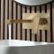 Milano Lyra - Modern Wall Mounted Basin Mixer Tap - Brushed Brass