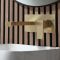 Milano Lyra - Modern Wall Mounted Basin Mixer Tap - Brushed Brass