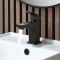 Milano Preto - Modern Mono Basin Mixer Tap - Black