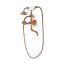 Milano Zandra - Industrial Style Wall Mounted Bath Shower Mixer Tap - Brushed Copper