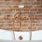 Milano Zandra - Industrial Style Wall Mounted Bath Shower Mixer Tap - Brushed Copper