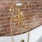 Milano Zandra - Industrial Style Wall Mounted Bath Shower Mixer Tap - Brushed Brass