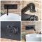 Milano Zandra - Industrial Style Wall Mounted Basin Mixer Tap - Black
