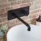 Milano Zandra - Industrial Style Wall Mounted Basin Mixer Tap - Black