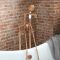 Milano Zandra - Industrial Style Freestanding Bath Shower Mixer Tap with Hand Shower - Brushed Copper