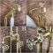 Milano Zandra - Industrial Style Freestanding Bath Shower Mixer Tap with Hand Shower - Brushed Brass