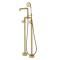 Milano Zandra - Industrial Style Freestanding Bath Shower Mixer Tap with Hand Shower - Brushed Brass