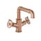 Milano Zandra - Industrial Style Mono Basin Mixer Tap - Brushed Copper