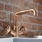 Milano Zandra - Industrial Style Mono Basin Mixer Tap - Brushed Copper
